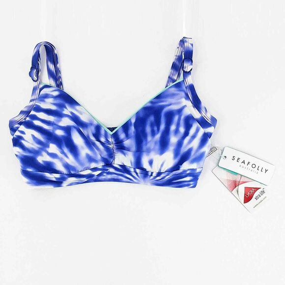 Seafolly DD Cup Beach Break Convertible Cross Back Bralette Bikini Top Size 6 - Picture 4 of 13